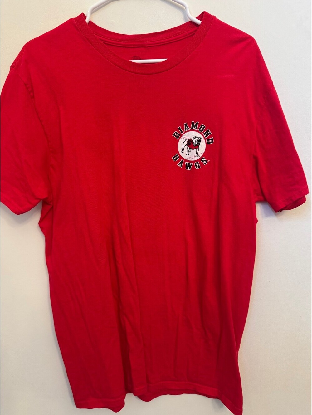 Georgia Baseball Diamond Dawgs red graphic T shirt
